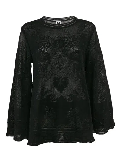 Pre-owned Missoni Floral Knit Top In Black