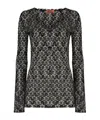 Missoni Slim Fit V-neck Sweater In Lace In Multi