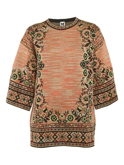 Pre-owned Missoni Floral-pattern Top In Brown