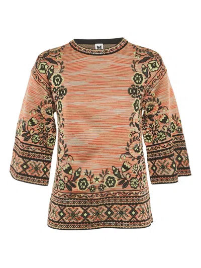 Pre-owned Missoni Floral-pattern Top In Orange