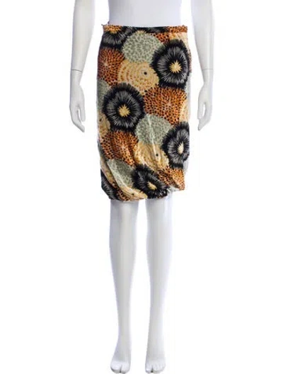 Pre-owned Missoni Floral Print Knee-length Skirt In Black