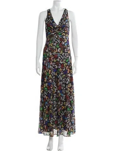 Pre-owned Missoni Floral Print Long Dress W/ Tags In Multi