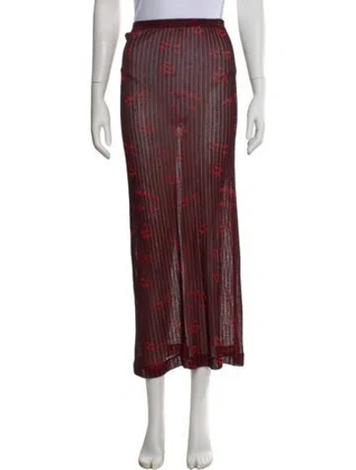 Pre-owned Missoni Floral Print Long Skirt