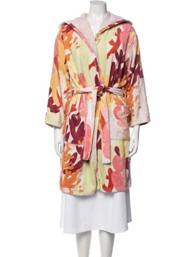 Pre-owned Missoni Floral Print Robe In Neutrals