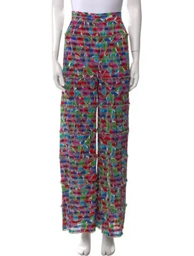 Pre-owned Missoni Floral Print Wide Leg Pants W/ Tags