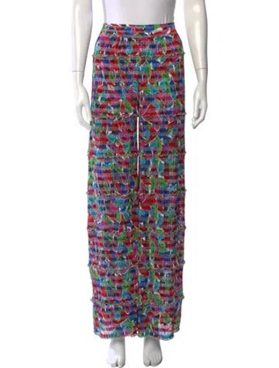 Pre-owned Missoni Floral Print Wide Leg Pants W/ Tags In Multicolor
