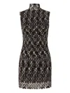 Missoni Minikleid Mit Stehkragen Aus Strukturierter Spitze In Black