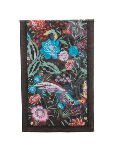 Missoni Floral-print Bird-motif Scarf In Red