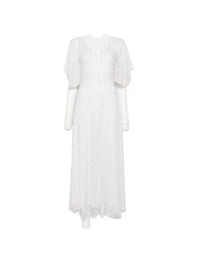 Missoni Flutter-sleeve Midi Dress In White