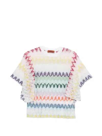 Missoni Flutter-sleeve T-shirt In Multi