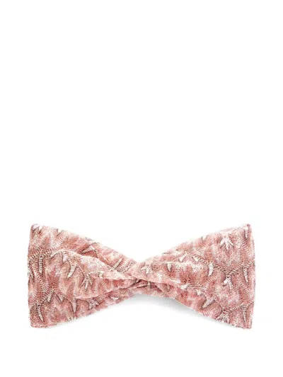 Missoni Foliage-pattern Twisted Headband In Pink