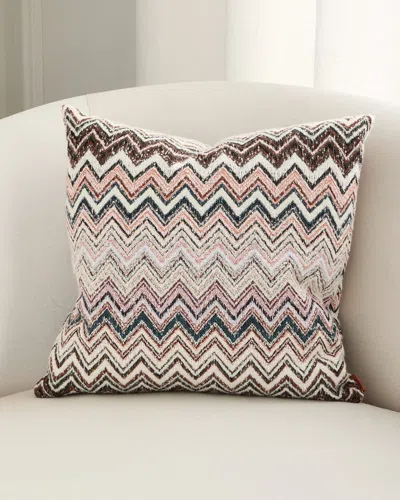 Missoni Forest Chevron Decorative Cushion In Arancio Multicolor