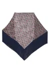 Missoni Handcrafted Fringe Triangle Scarf In Blue