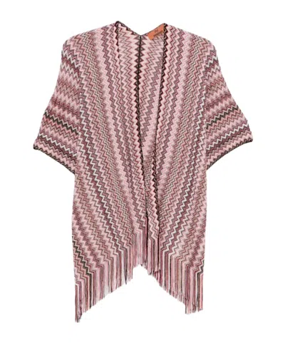 Missoni Fringe Jacket In Pink