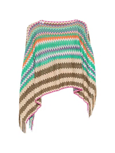 Missoni Fringed Jacket In Green