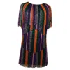 Missoni Fringed Mini Dress In Multicolor Rayon In Multi