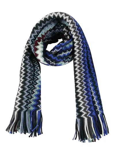 Missoni Fringed Scarf In Blue