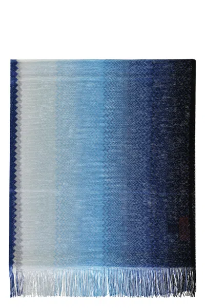 Missoni Fringed Scarf In Blue