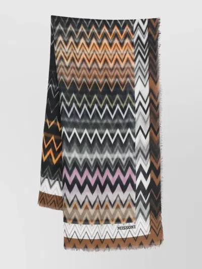 MISSONI FRINGED SCARF CHEVRON DESIGN