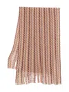 Missoni Textured Fringed Zig-zag Pattern Scarf In Multi