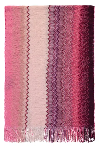 Missoni Fringed Scarf In Pink