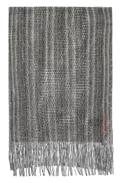 Missoni Fringed Scarf In Silver
