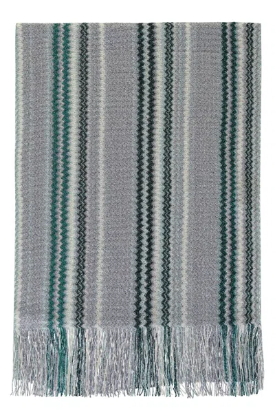 Missoni Fringed Scarf In Turquoise