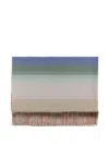 Missoni Fringed Stripe Blanket In Brown