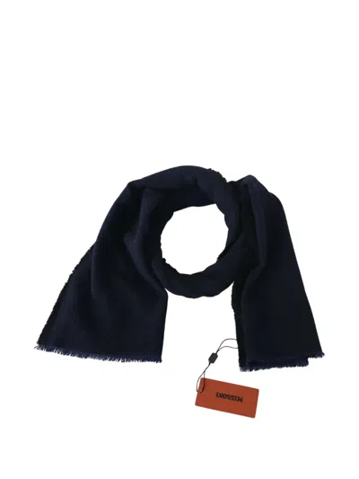 Missoni Fringed Wool Scarf In Red