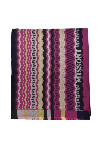 Missoni Fuchsia Wool Scarf In Multi