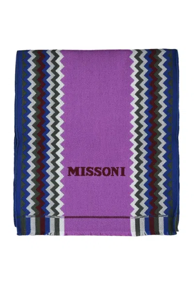 Missoni Fuchsia Wool Scarf In Multi