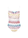 Missoni Gestrickter Wave Badeanzug In Multicolour