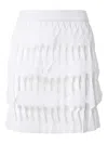 Missoni Kurze Volantrock Mit Geometrischem Muster In White