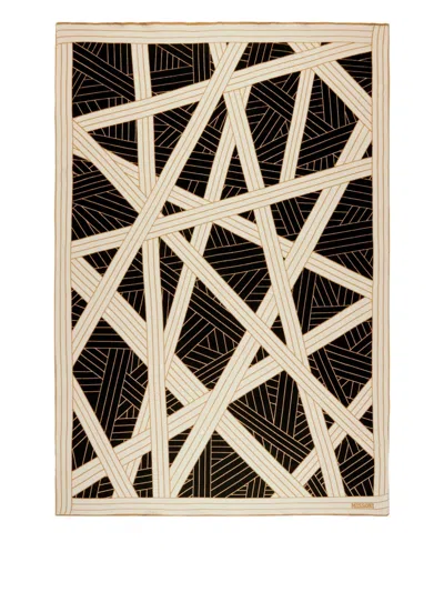 Missoni Geometric-pattern Throw In Black