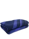 Missoni Geometric-pattern Wool Blanket In Blue