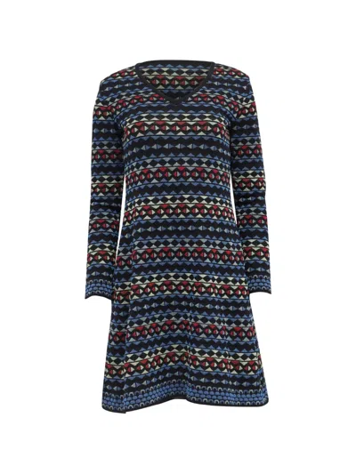 Pre-owned Missoni Geometric-print Dress In Black