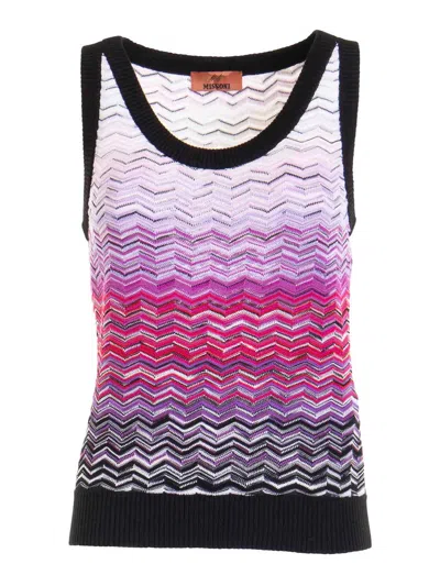 Missoni Geometric Print Sleeveless Top In Multicolor