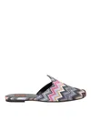 Missoni Fabric Alicudi Mules With Zig Zag Motif In Multi