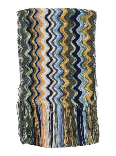 Missoni Geometric Viscose Scarf In Multi