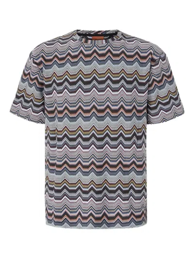 MISSONI GEOMETRIC-ZIGZAG PATTERN SHORT-SLEEVED T-SHIRT