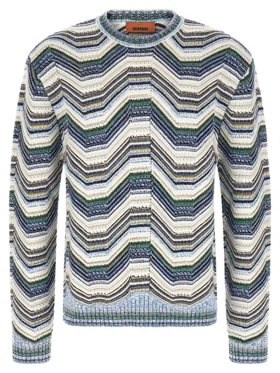Missoni Geometric Zigzag Pattern Sweater In Multi