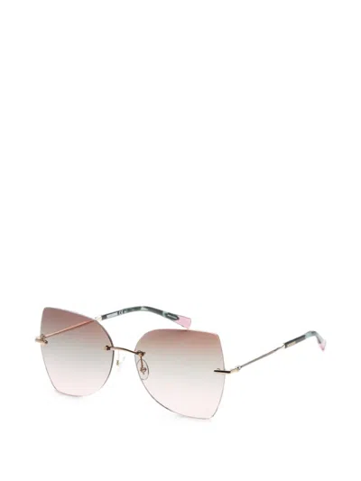 Missoni Geometric-frame Sunglasses In Gold