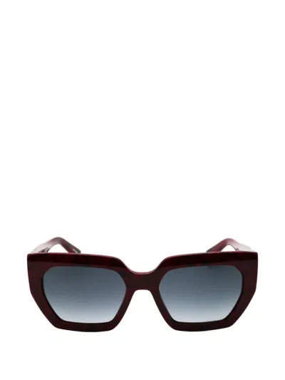 Missoni Geometric-frame Sunglasses In Burgundy