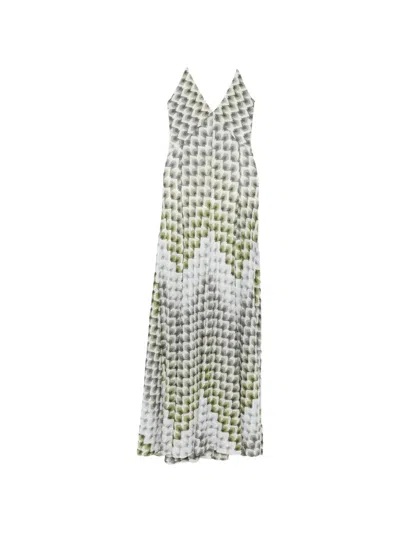 Missoni Geometric-print Halterneck Maxi Dress In Multi