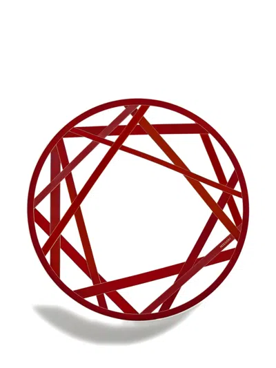 Missoni Geometric-print Plate In Burgundy