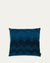 Missoni Gessetti Wool-blend Cushion, 16" Square In Blue