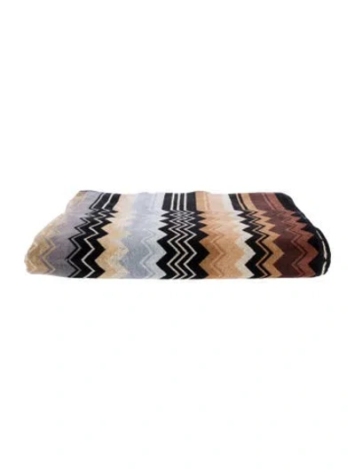 Pre-owned Missoni Giacomo Bath Sheet In Brown