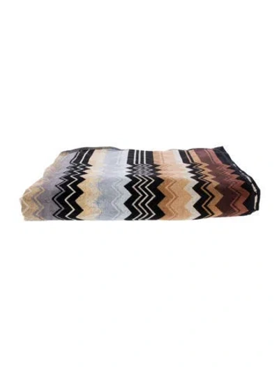 Pre-owned Missoni Giacomo Bath Sheet In Brown