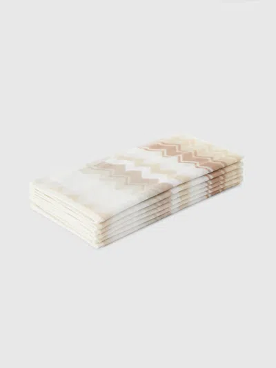 Missoni Giacomo Face Towels 30x30 Cm 6 Pieces In Neutral