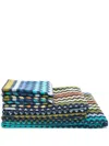 Missoni Giacomo Five-piece Set Towel In Blau